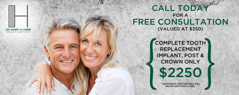 Call Today for a Free Consultation. Complete Tooth Replacement, Implant, Post and Crown Only